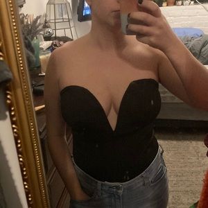 Shein corset style plunge bodysuit
